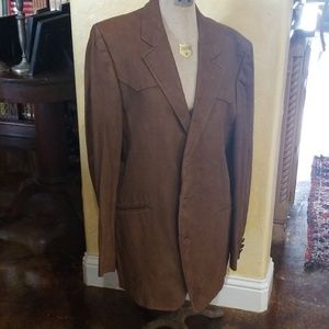 Mens vintage Oleg Cassini suede jacket